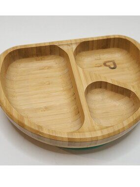 Infant 6+ month Munchkin Bamboo Divided Suction Plate Child Kid Food Dish